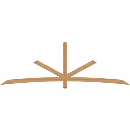 Ekena Millwork Alberta Smooth Timber Gable Bracket, Western Red Cedar, 108"W x 36"H x 1 1/2"D x 3 1/2"F, 8/12 Pitch GBW108X36X0204ALB00SWR